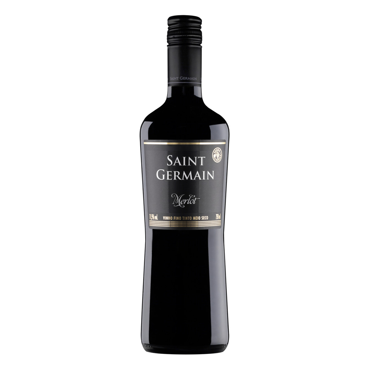 Vinho Brasileiro Tinto Meio Seco Saint Germain Merlot Serra Gaúcha Garrafa 750ml