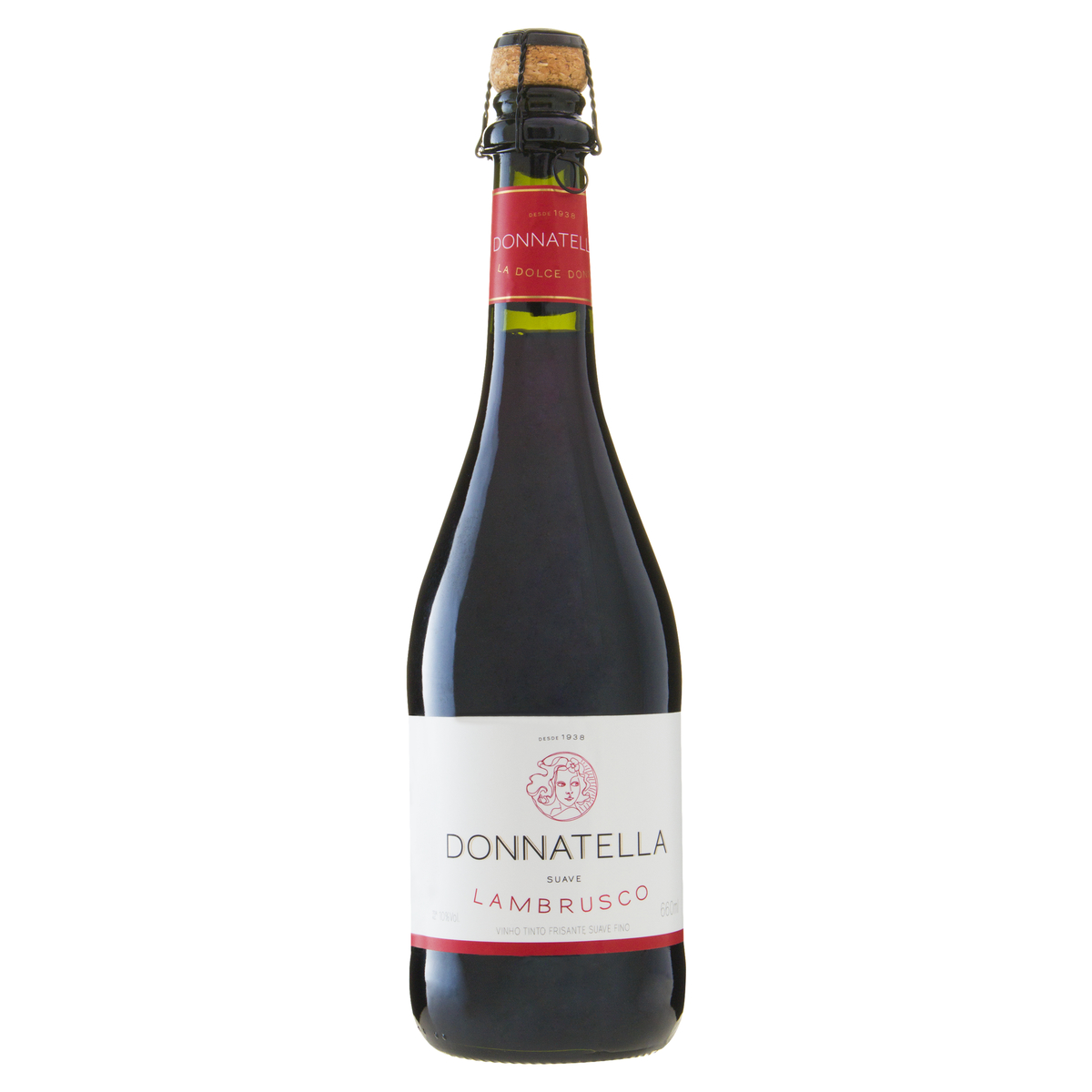 Vinho Brasileiro Tinto Frisante Fino Suave Donnatella Lambrusco Garrafa 660ml