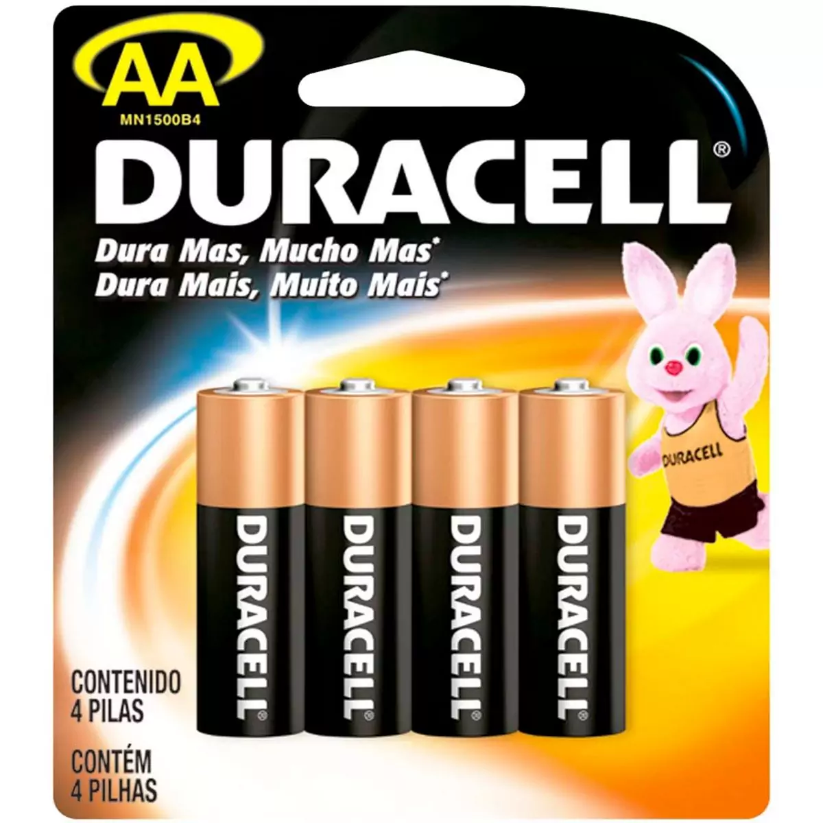 PILHA DURACELL C/4 AA PEQUENA