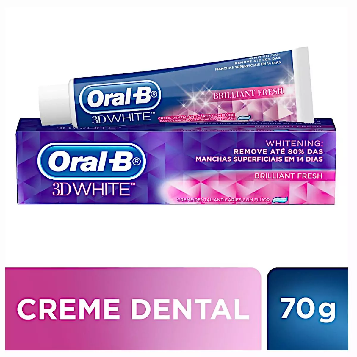 CREME DENTAL ORAL B 70 G 3D WHITE BRIL FRESH