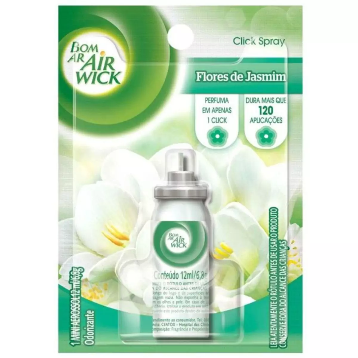 DESODORIZADOR BOM AR 12 ML REFIL FLOR JASMIN