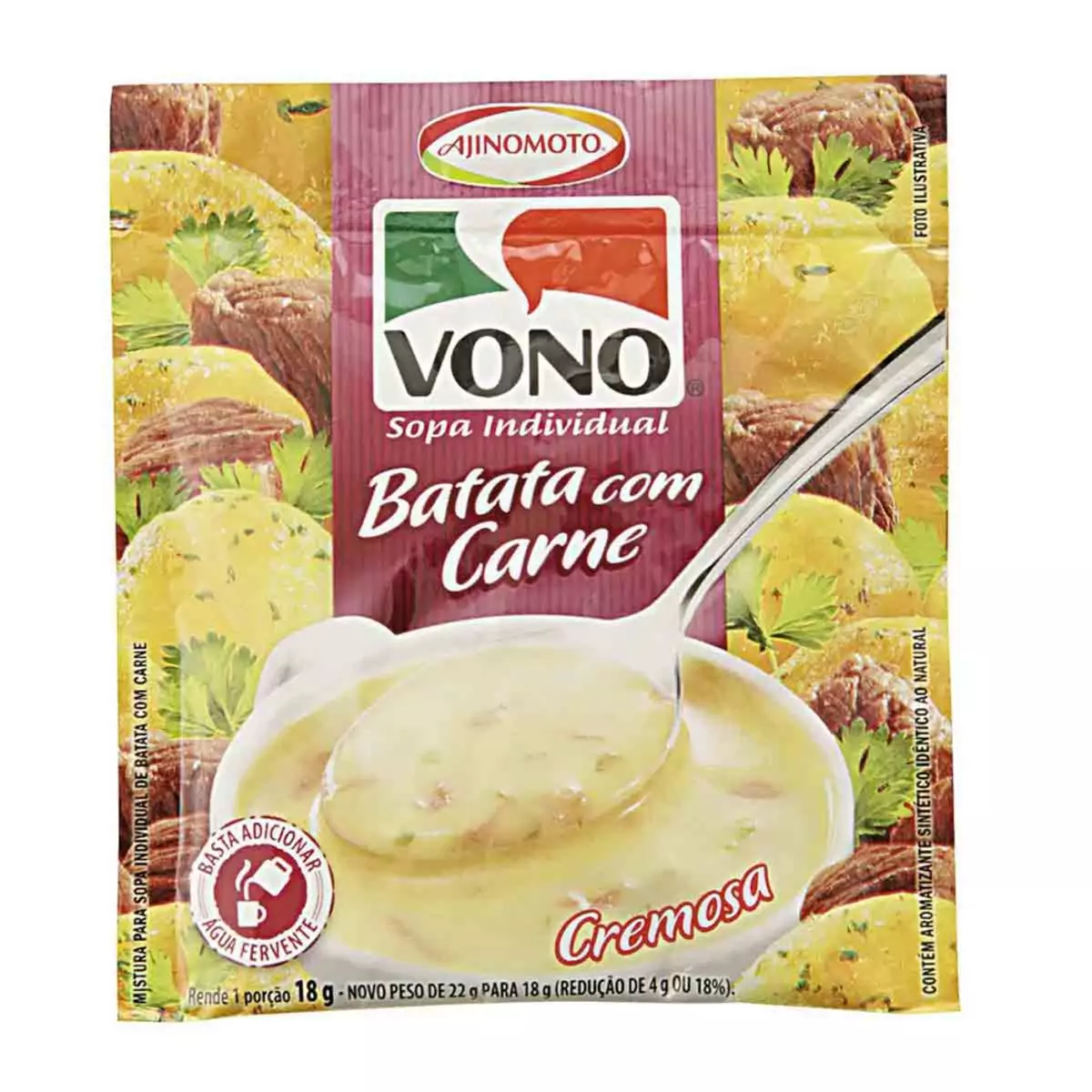 SOPA VONO BATATA COM CARNE 18GR