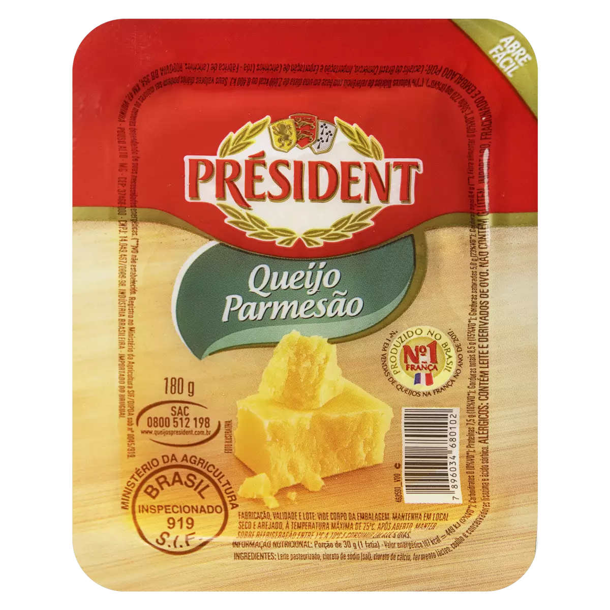 QUEIJO PARMESAO PRESIDENT 180GR