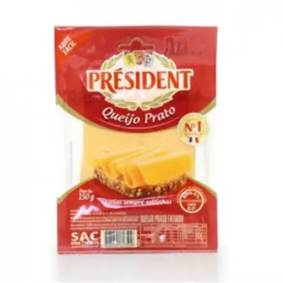 QUEIJO PRATO FATIADO PRESIDENT 150GR